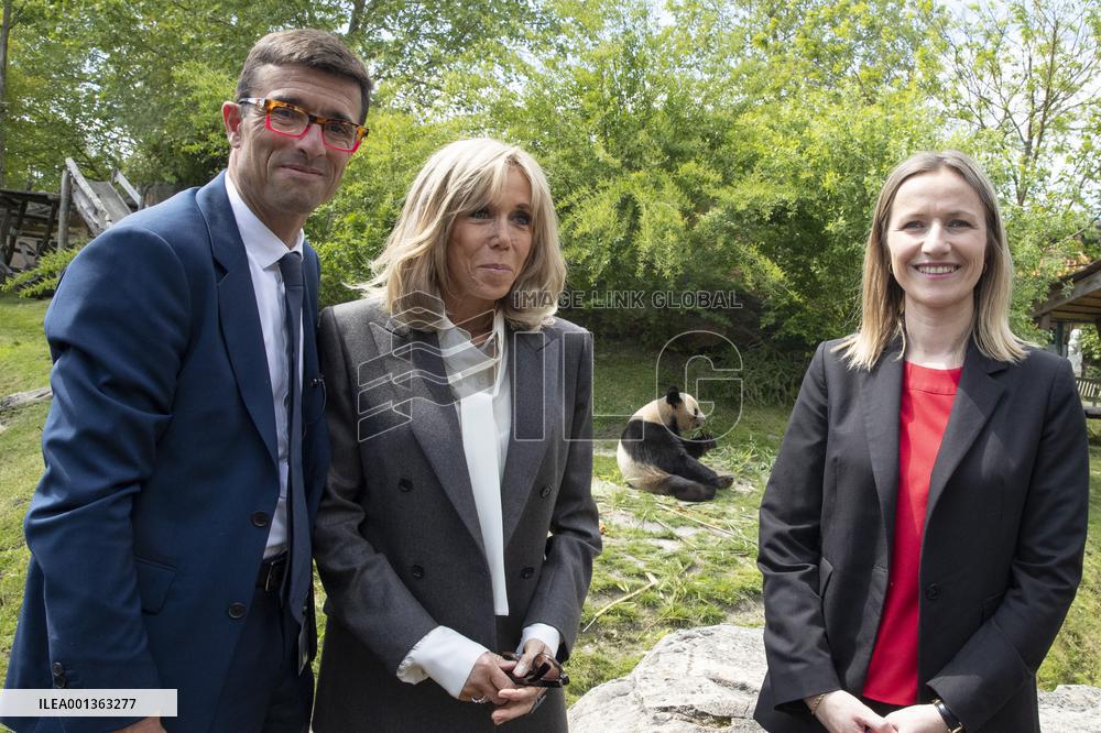 Brigitte Macron and Berangere Couillard at the Beauval zoo - Saint-Aignan
