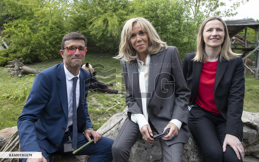 Brigitte Macron and Berangere Couillard at the Beauval zoo - Saint-Aignan