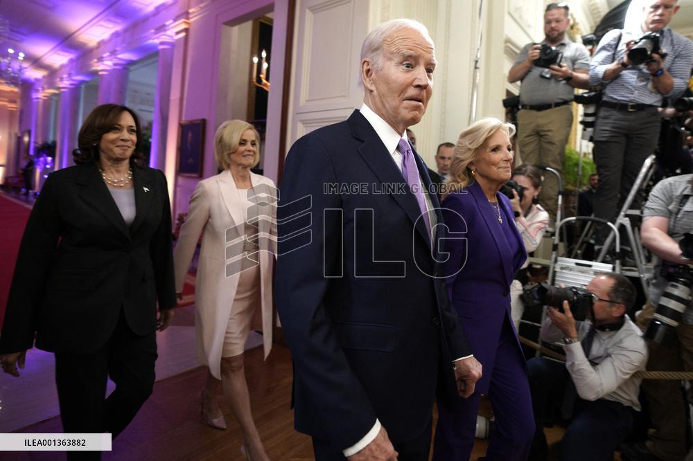 Joe Biden welcomes LSU Tigers - Washington