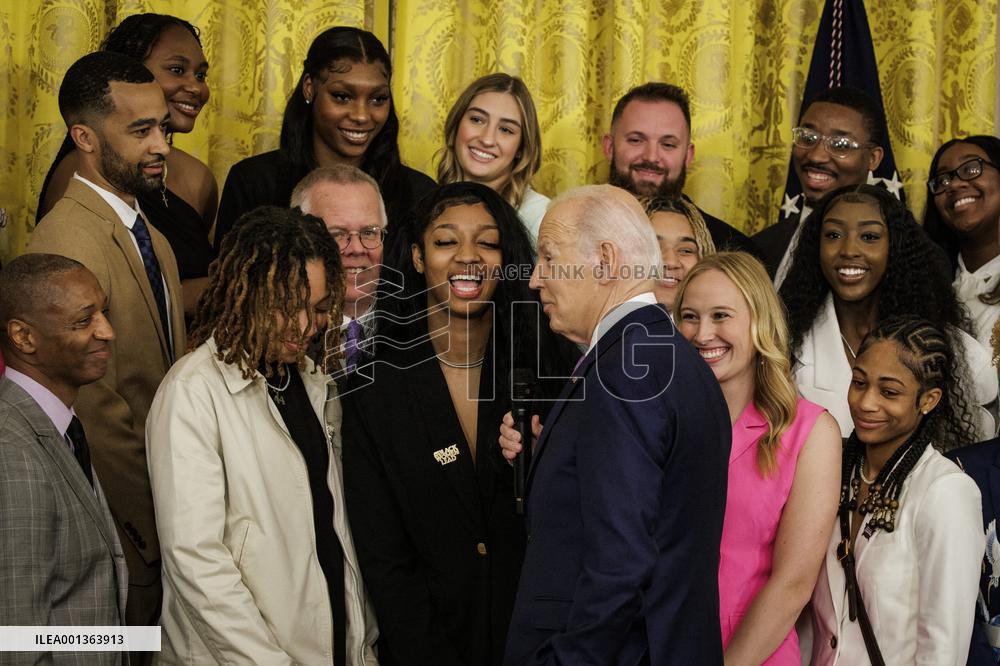 DC: President Biden Welcomes 2022-2023 NCAA Women’s Basketball Champions, Louisiana State University Tigers, to the White House