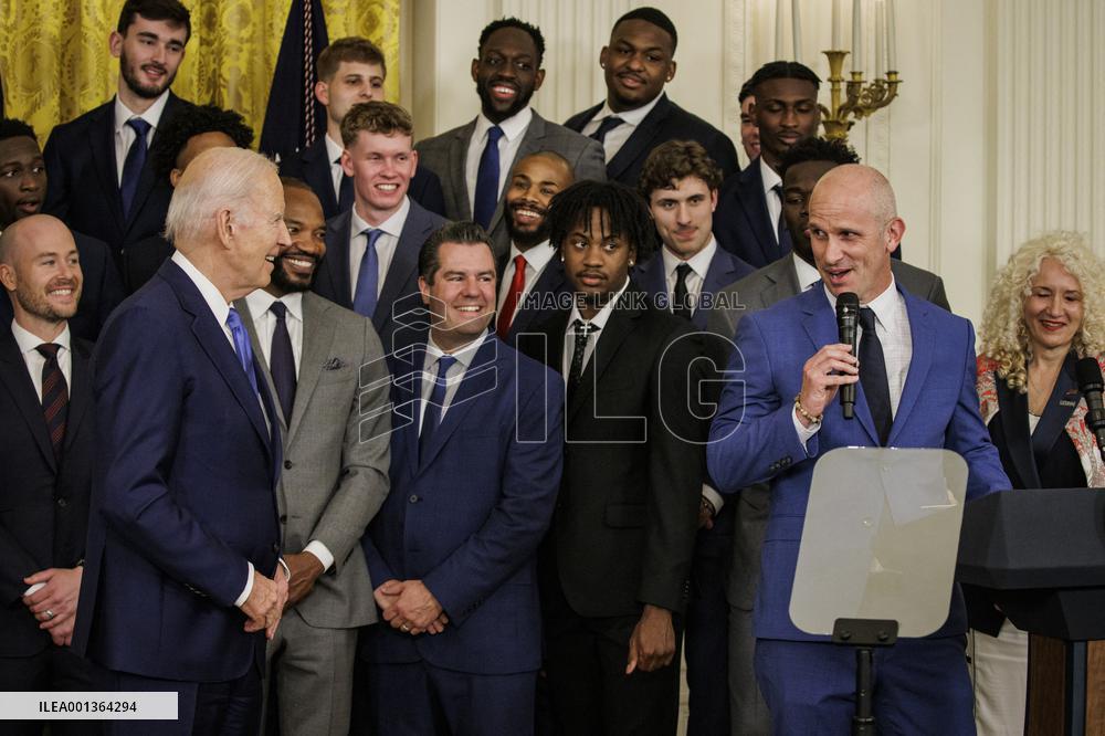 DC: President Biden Welcomes 2022-2023 NCAA Men’s Basketball Champions, the University of Connecticut Huskies, to the White Hous