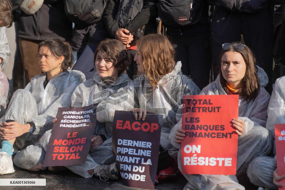 Climate Protest Outside TotalEnergies General Assembly - Paris
