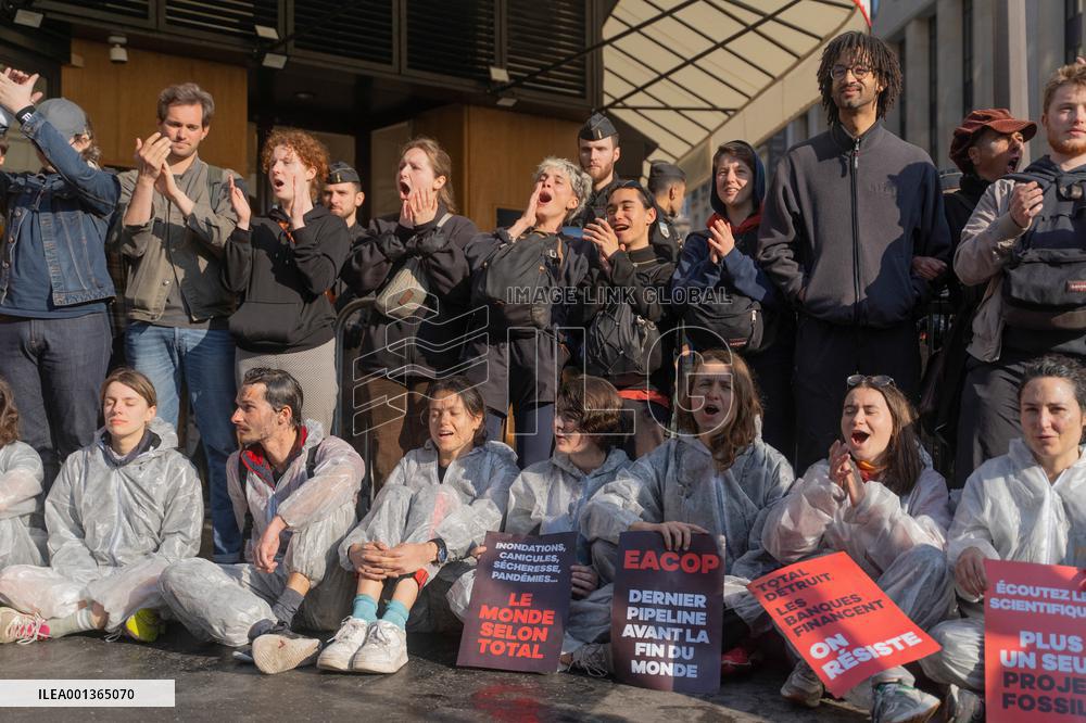 Climate Protest Outside TotalEnergies General Assembly - Paris