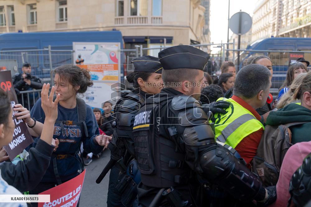 Climate Protest Outside TotalEnergies General Assembly - Paris