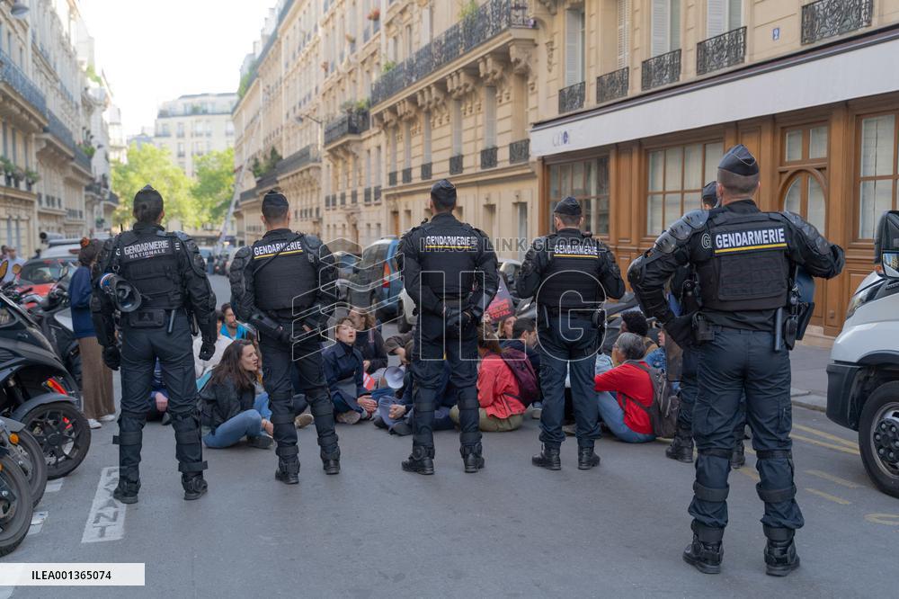 Climate Protest Outside TotalEnergies General Assembly - Paris