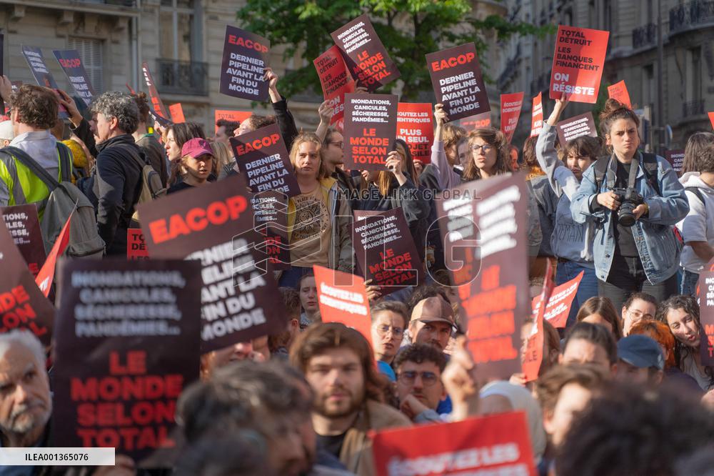 Climate Protest Outside TotalEnergies General Assembly - Paris