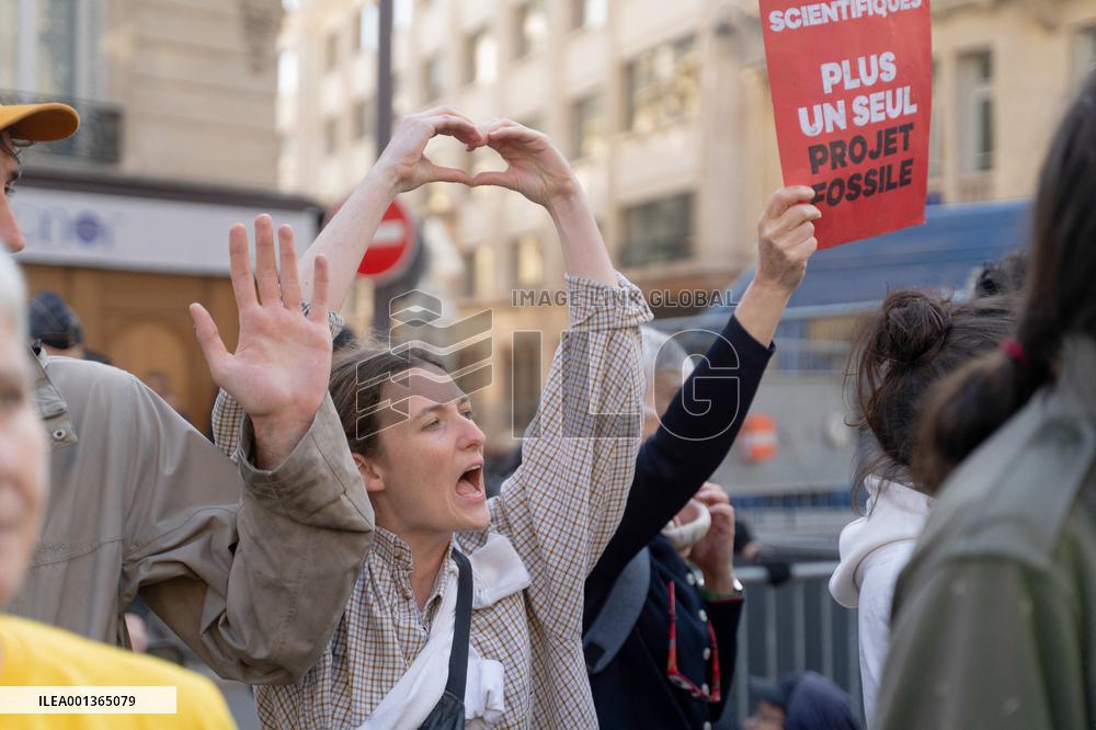 Climate Protest Outside TotalEnergies General Assembly - Paris
