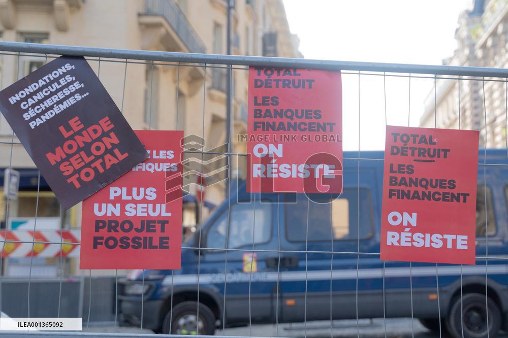 Climate Protest Outside TotalEnergies General Assembly - Paris