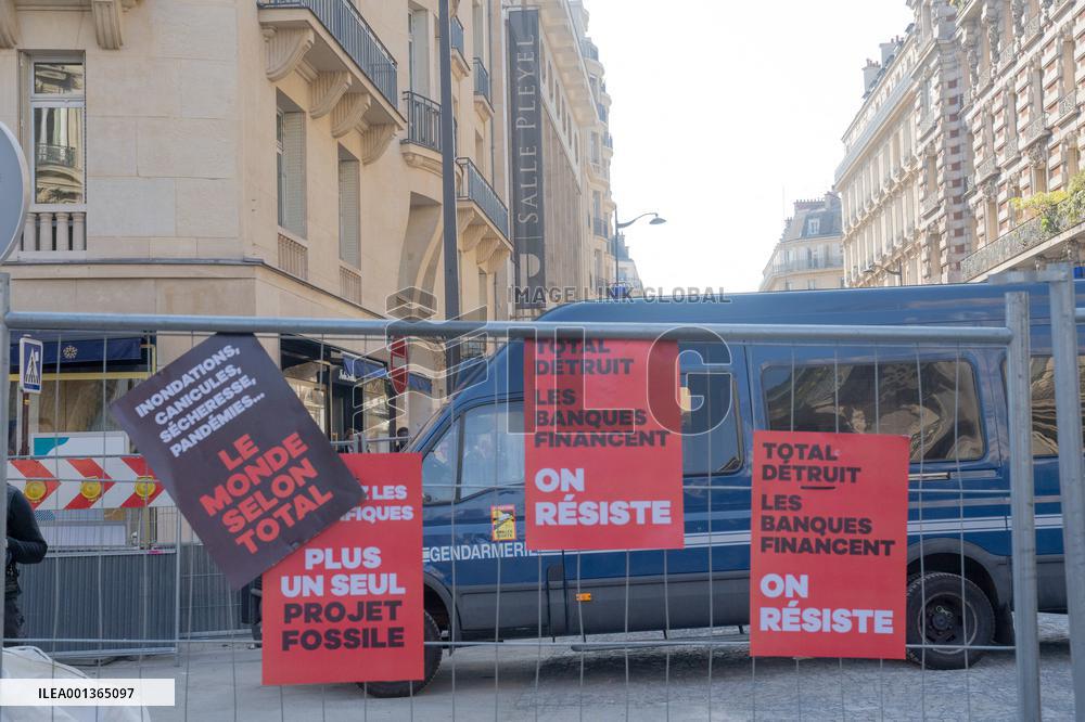 Climate Protest Outside TotalEnergies General Assembly - Paris