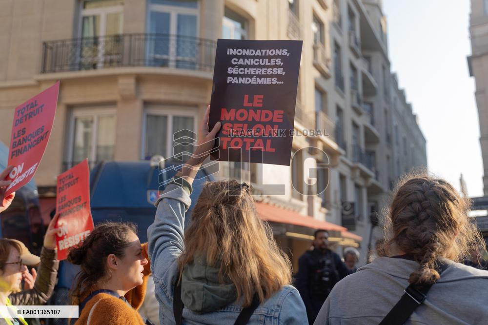 Climate Protest Outside TotalEnergies General Assembly - Paris