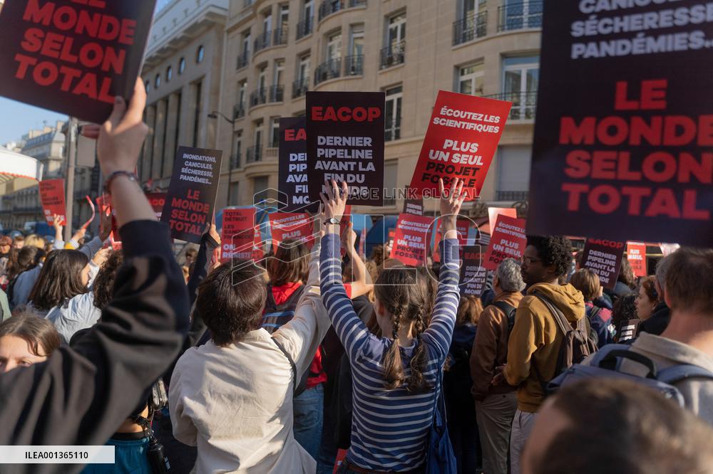 Climate Protest Outside TotalEnergies General Assembly - Paris