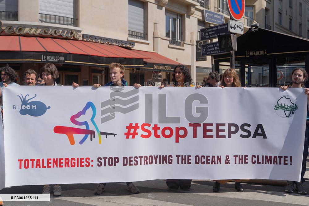 Climate Protest Outside TotalEnergies General Assembly - Paris