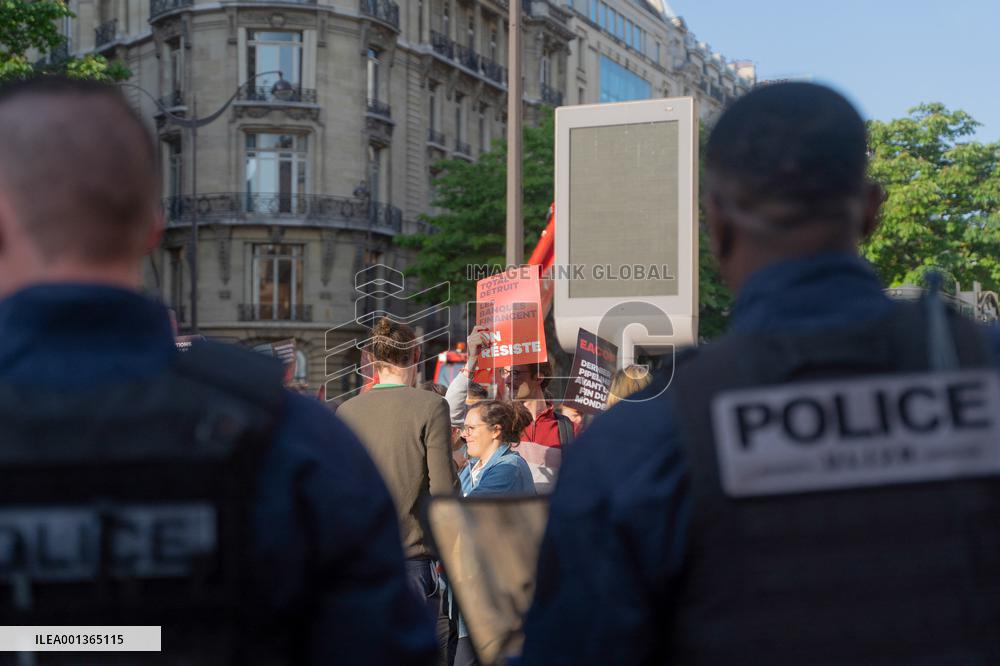 Climate Protest Outside TotalEnergies General Assembly - Paris