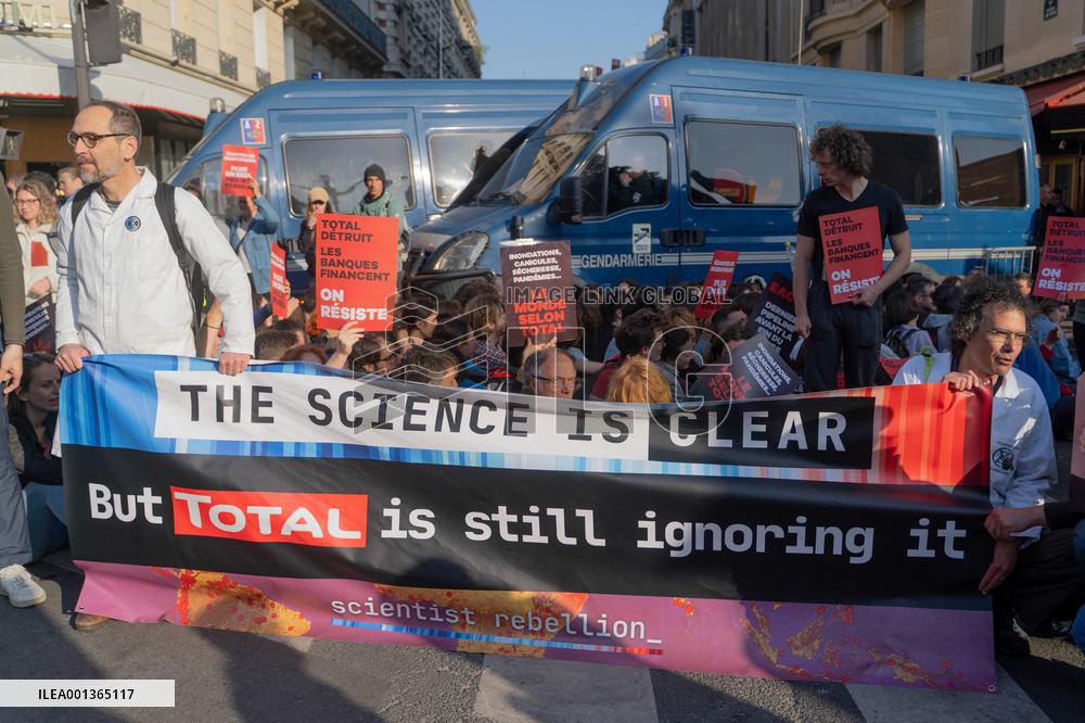 Climate Protest Outside TotalEnergies General Assembly - Paris