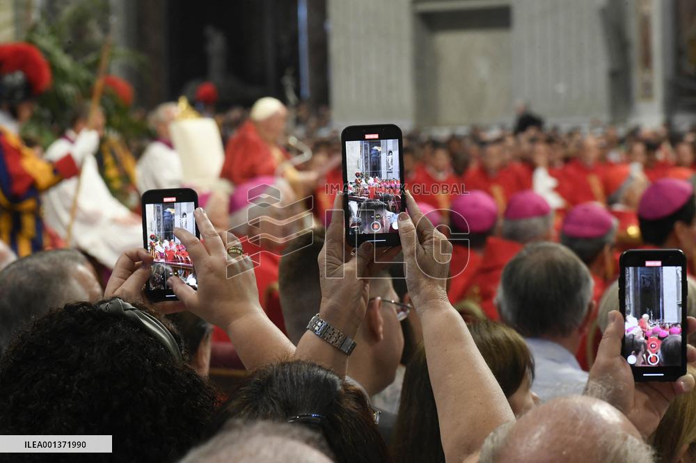 Pope Francis Leads A Pentacostal Mass