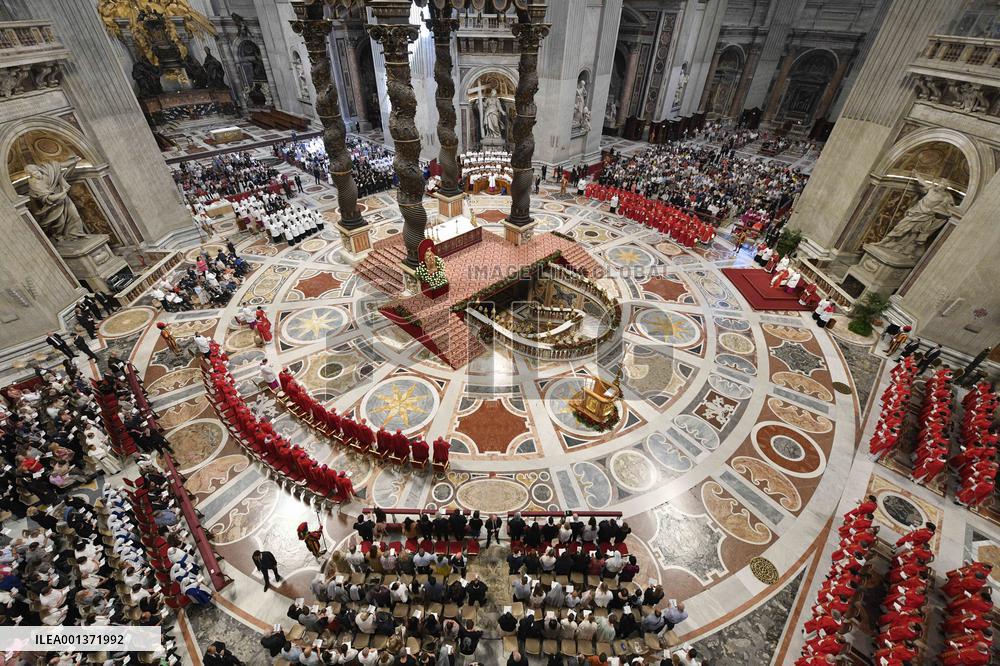 Pope Francis Leads A Pentacostal Mass
