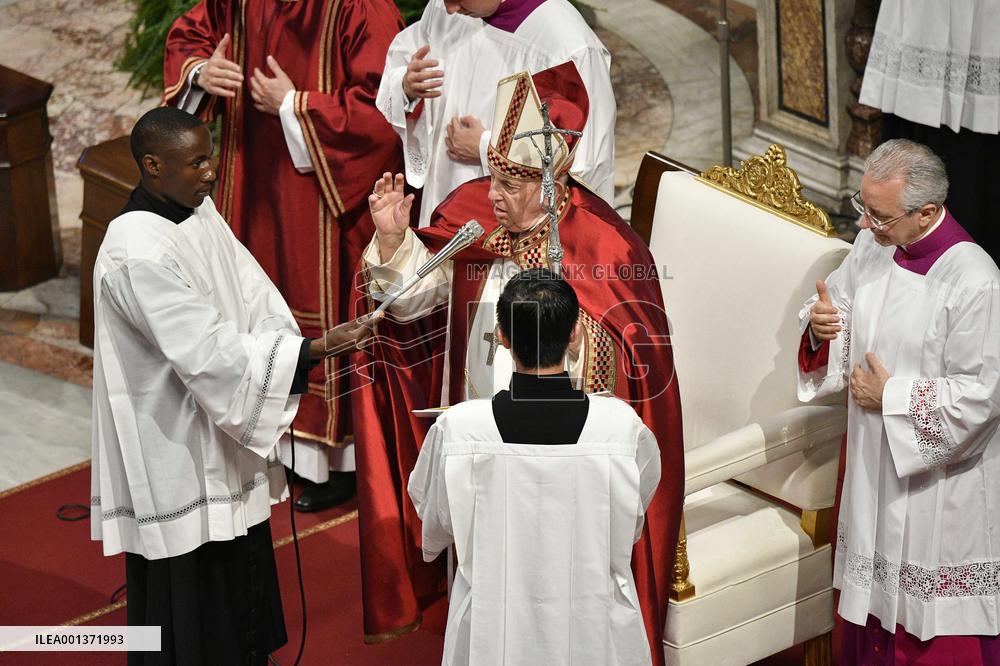 Pope Francis Leads A Pentacostal Mass