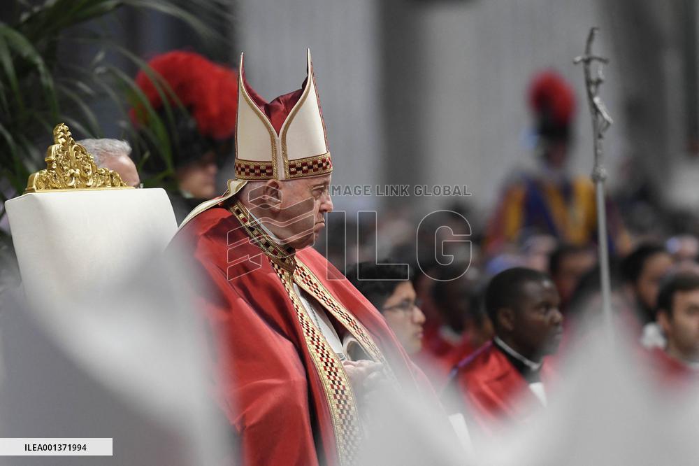 Pope Francis Leads A Pentacostal Mass