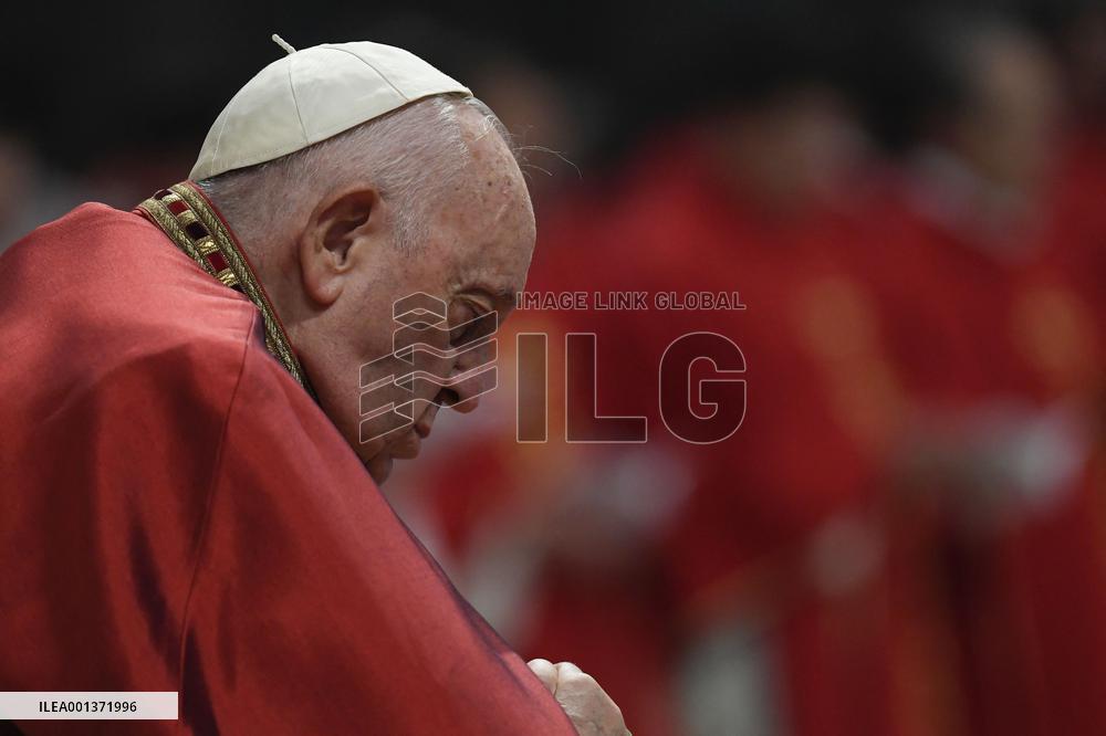 Pope Francis Leads A Pentacostal Mass