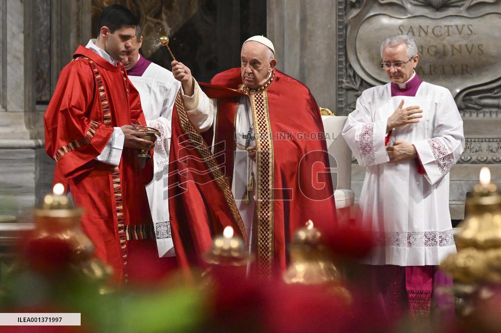 Pope Francis Leads A Pentacostal Mass