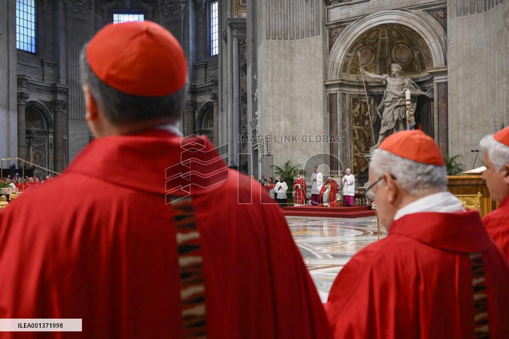 Pope Francis Leads A Pentacostal Mass
