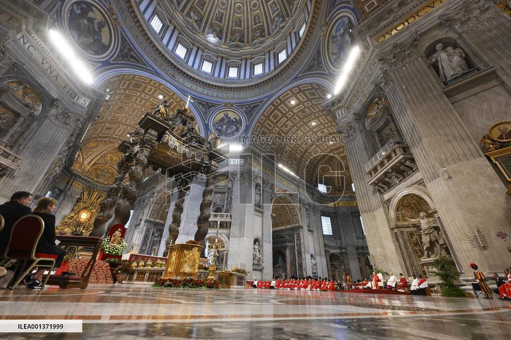 Pope Francis Leads A Pentacostal Mass