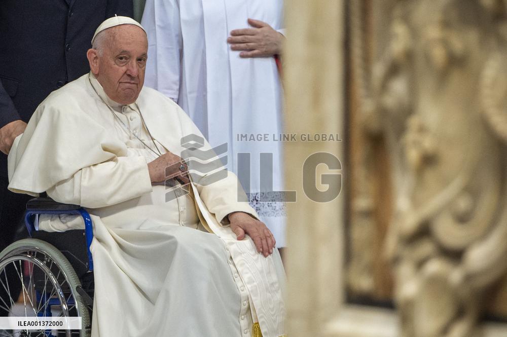 Pope Francis Leads A Pentacostal Mass