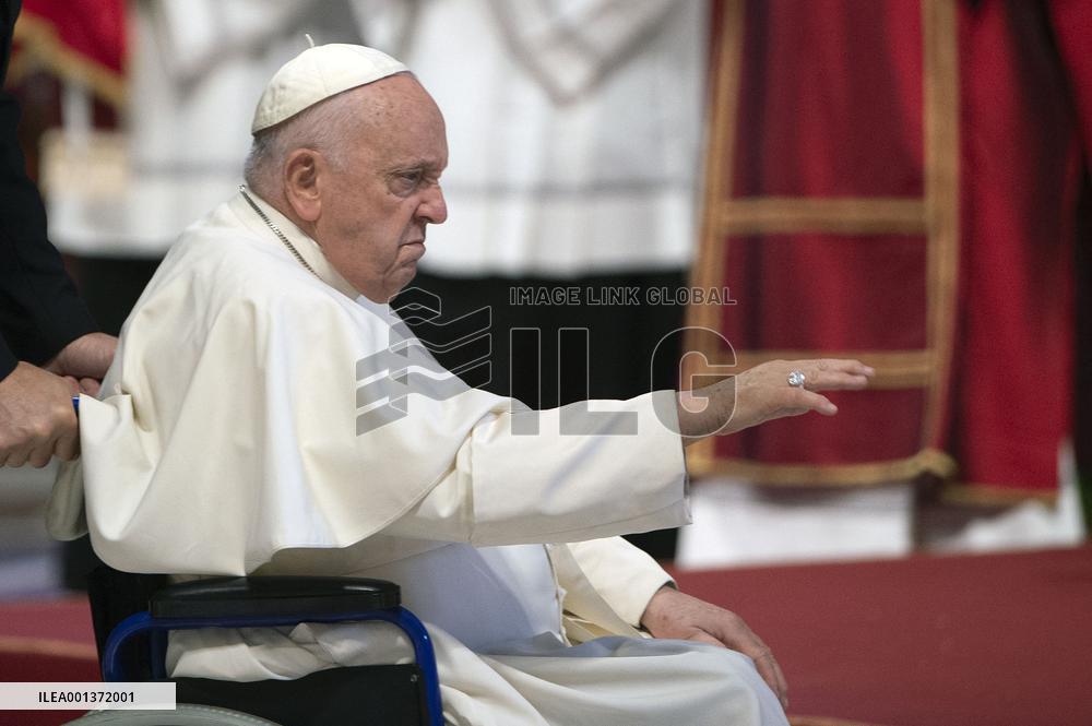 Pope Francis Leads A Pentacostal Mass