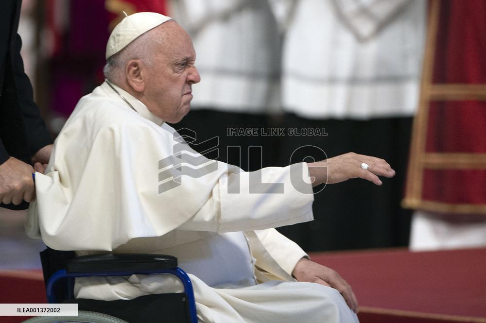 Pope Francis Leads A Pentacostal Mass