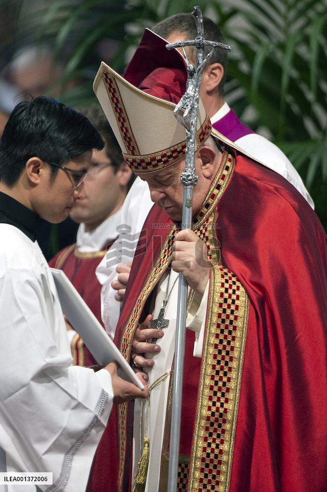 Pope Francis Leads A Pentacostal Mass
