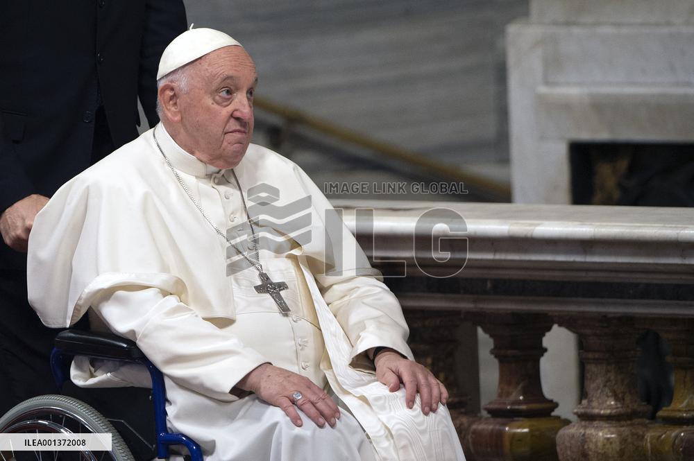 Pope Francis Leads A Pentacostal Mass