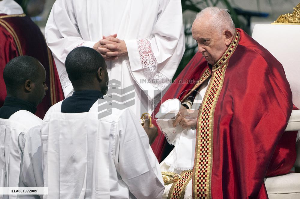 Pope Francis Leads A Pentacostal Mass