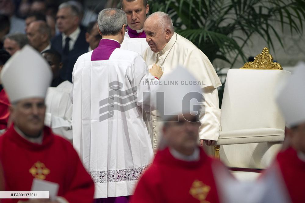 Pope Francis Leads A Pentacostal Mass