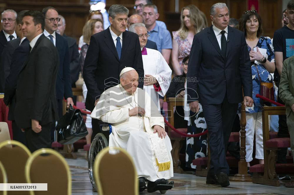 Pope Francis Leads A Pentacostal Mass