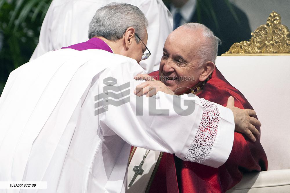 Pope Francis Leads A Pentacostal Mass