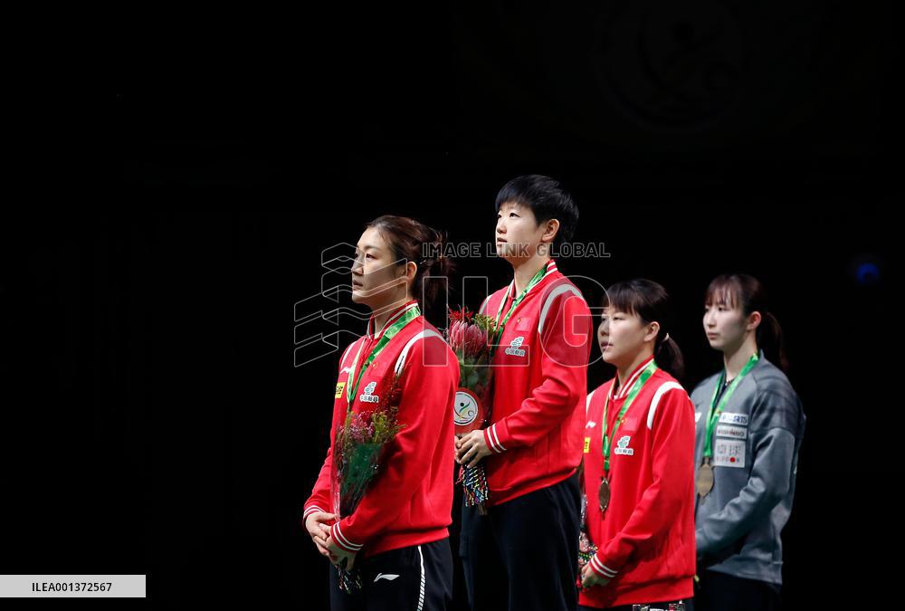 (SP)SOUTH AFRICA-DURBAN-ITTF-TABLE TENNIS-WORLD CHAMPIONSHIPS FINALS-WOMEN`S SINGLES-FINAL