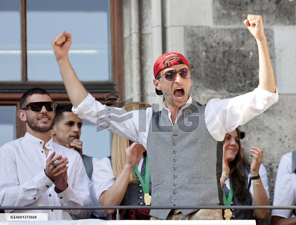 (SP)GERMANY-MUNICH-FOOTBALL-BAYERN MUNICH-CELEBRATION