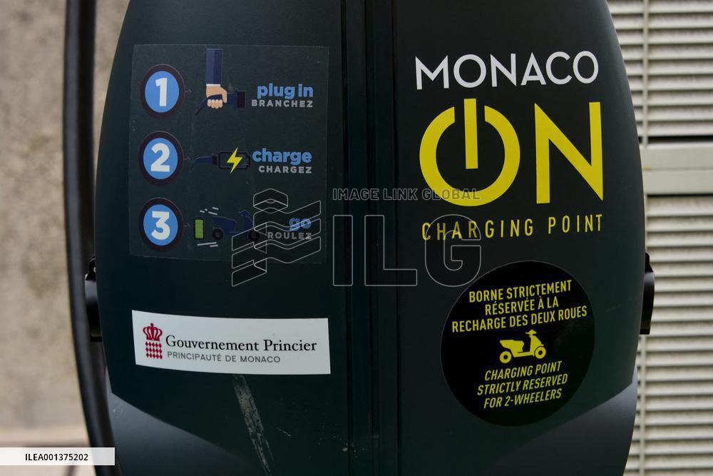 Illustration Charging Station For Electric Vehicles - Monaco