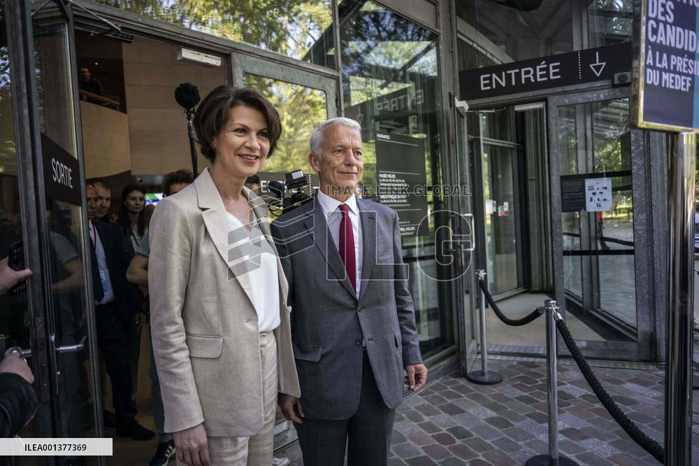 Arrivals Before An Audition For The MEDEF Presidency - Paris