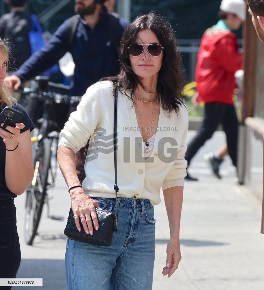 Courteney Cox out in New York