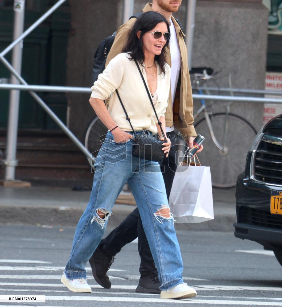 Courteney Cox out in New York