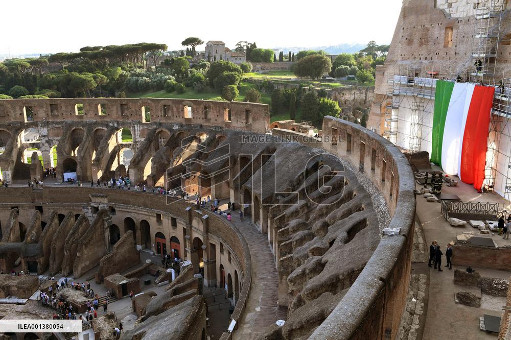 Inauguration Of A Panoramic Elevator At The Colosseum - Rome