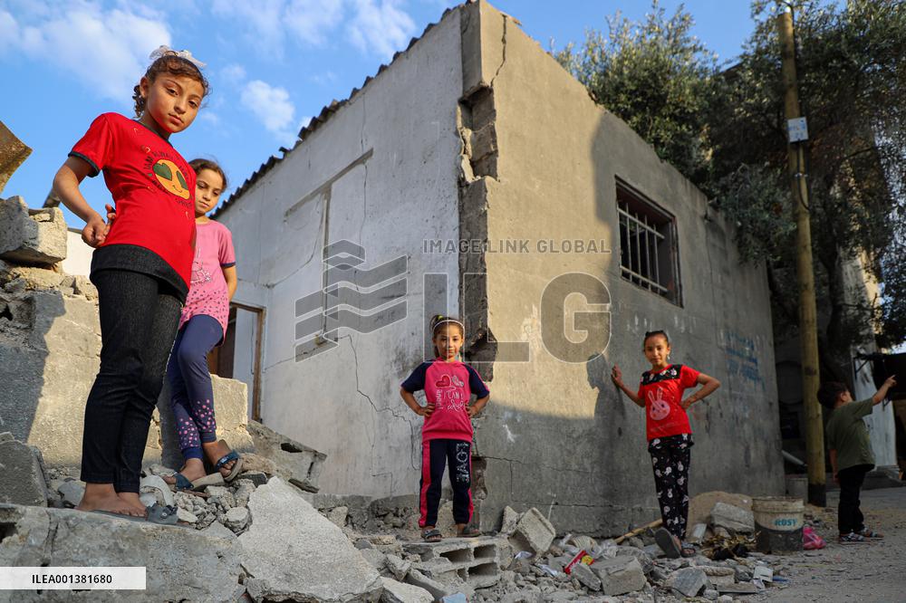 MIDEAST-GAZA-BEIT LAHIA-CHILDREN