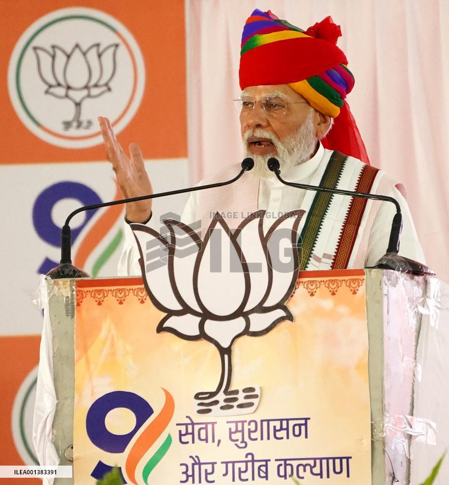 PM Modi Addresses Public Meeting In Ajmer - India