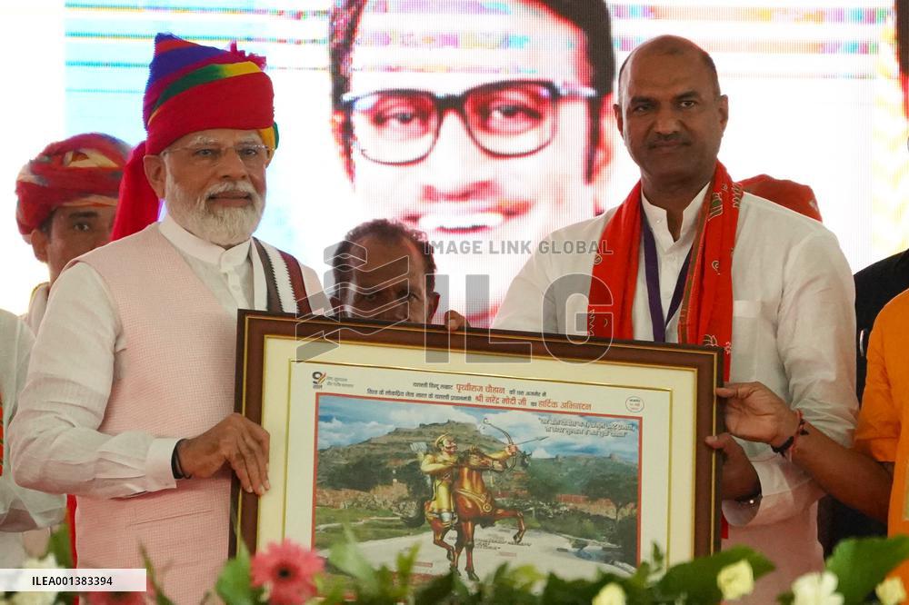 PM Modi Addresses Public Meeting In Ajmer - India