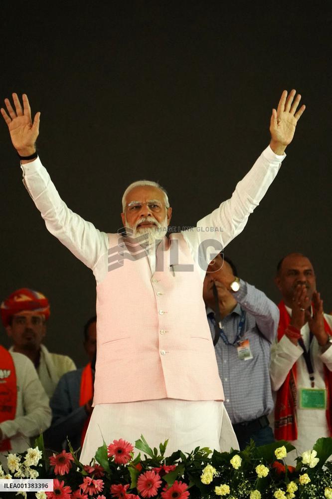 PM Modi Addresses Public Meeting In Ajmer - India