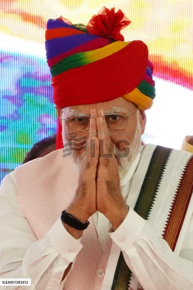 PM Modi Addresses Public Meeting In Ajmer - India