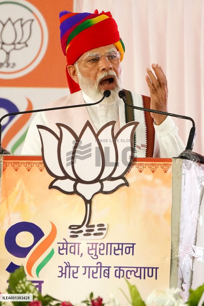 PM Modi Addresses Public Meeting In Ajmer - India