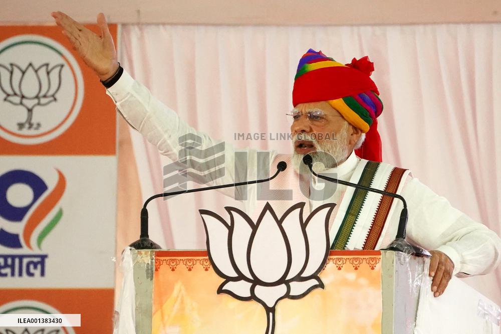 PM Modi Addresses Public Meeting In Ajmer - India
