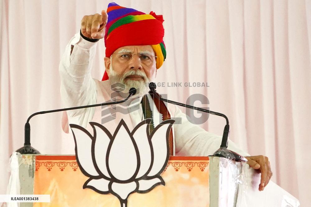 PM Modi Addresses Public Meeting In Ajmer - India